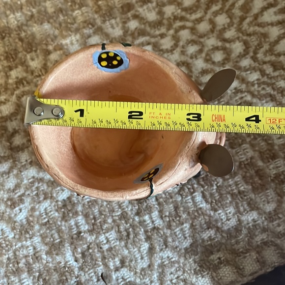 Pig trinket bowl/candle holder 4” - Picture 8 of 13